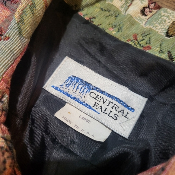 Vintage Women's Central Falls Tapestry Horse & Wagon Jacket Size Large - Picture 3 of 8